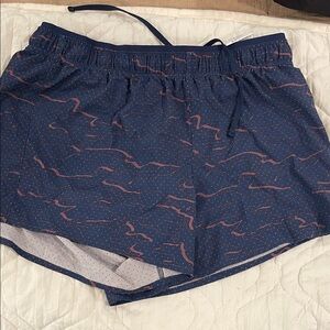 New Balance Women's Athletic Shorts - Navy and Pink